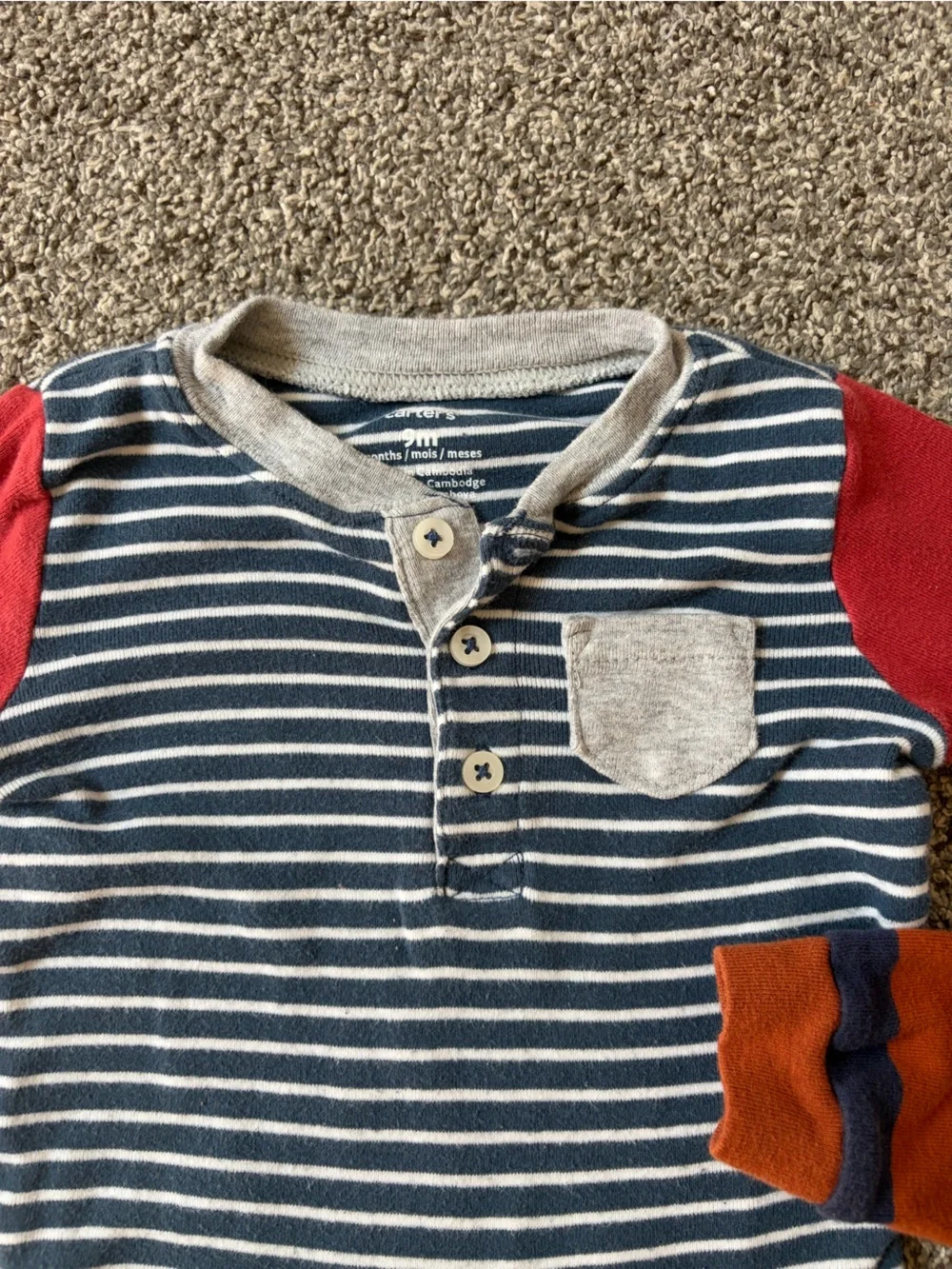 Carter's Boy 9 Months Baby Clothes One-Piece Set Onesies Set of 3 Lot